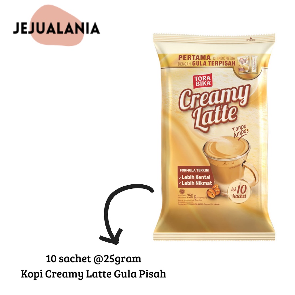 Jual TORABIKA KOPI INSTANT CREAMY LATTE 10 25 GR GULA PISAH Shopee