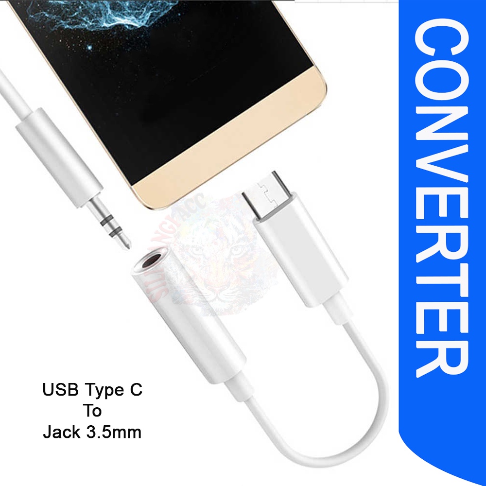 Jual Sambungan Headset Type C ke Jack 3.5mm Converter Type C To Jack 3