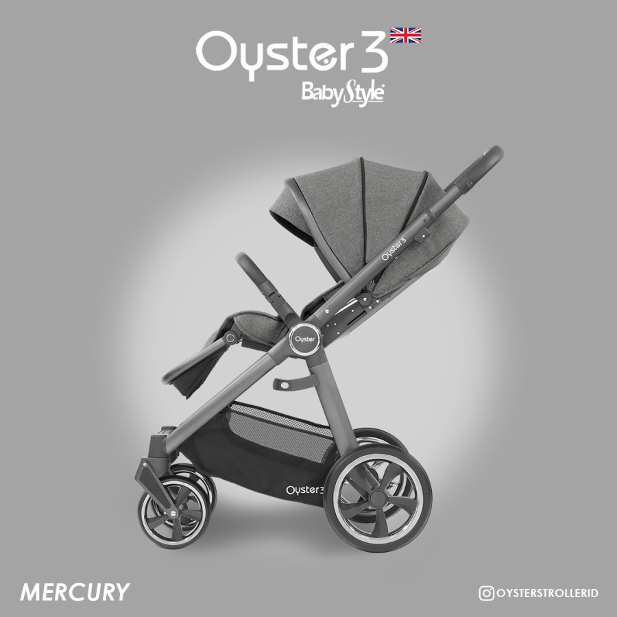 Jual Oyster 3 Stroller Mercury Grey | Shopee Indonesia