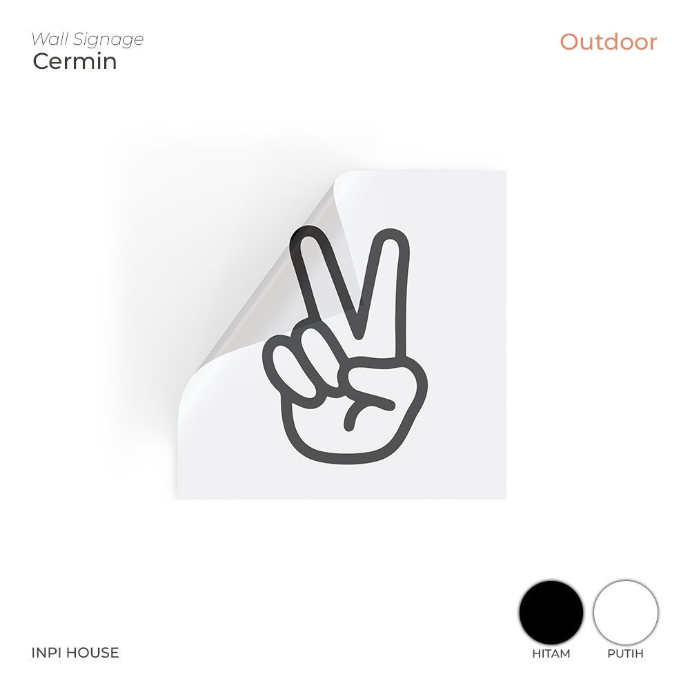 Jual Cutting Sticker Oracal Dekorasi Cermin - PEACE HAND SIGN | Shopee ...