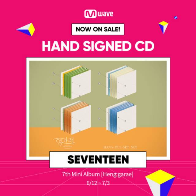 Jual PO SEVENTEEN SIGNED ALBUM CD HENG:GARAE MWAVE || SEVENTEEN 7TH ...