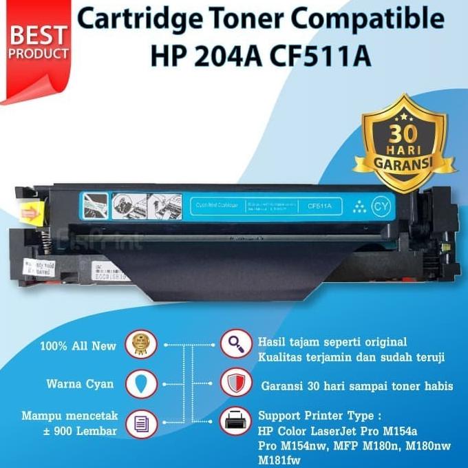 Jual Cartridge Toner Compatibe HP CF510A CF511A CF512A CF513A 204A ...