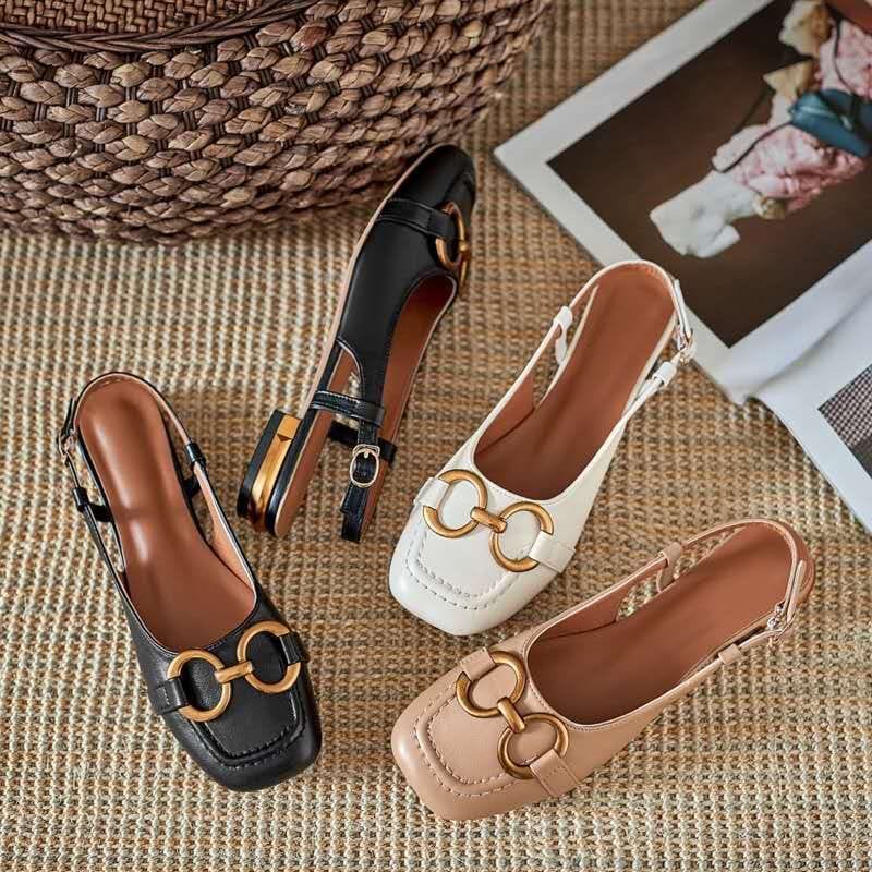 Jual SN2815 Flat shoes sling back Wanita Import Sandal Santai Sandal
