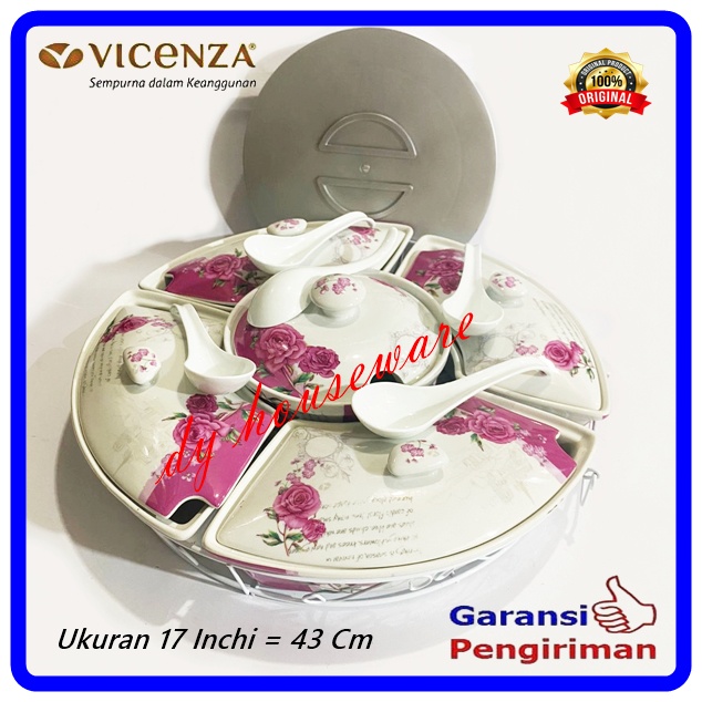 Jual Wadah Saji Prasmanan Dengan Roda Pemutar Bulat Vicenza BBAC 472 ...