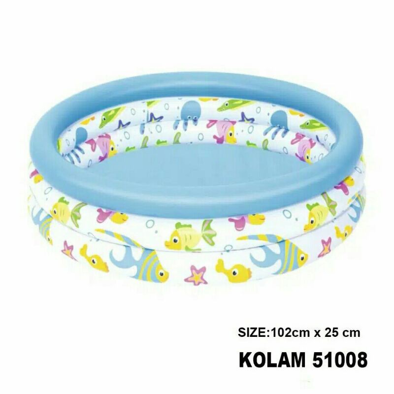 Jual KOLAM RENANG BULAT KOLAM MANDI ANAK BESTWAY 51008 51009 SERI LAUT ...