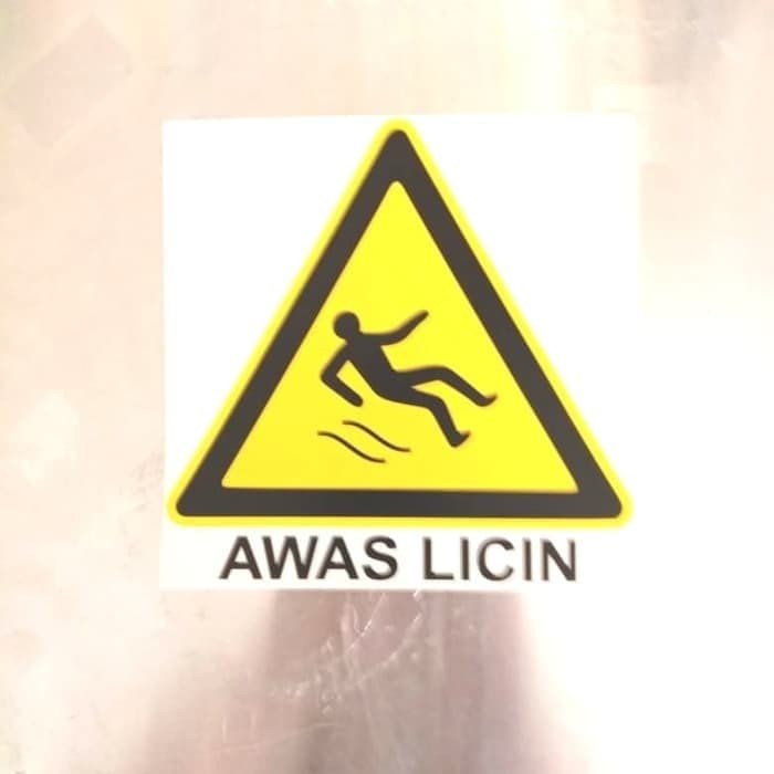 Jual SIGN STICKER K3 RAMBU SAFETY AWAS LICIN UK 15X15CM | Shopee Indonesia
