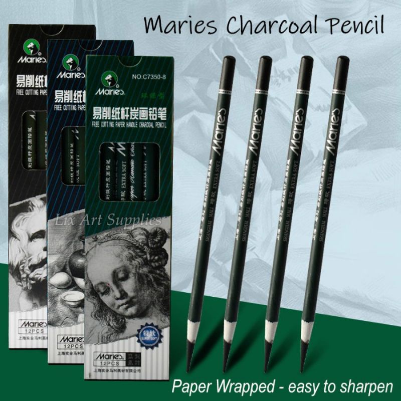 Marie's Charcoal Extra Soft Charcoal Box of 12