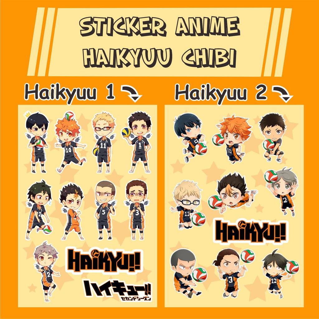 Jual HAIKYUU CHIBI ANIME STICKER PACK | Shopee Indonesia