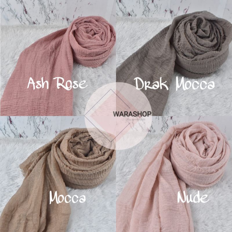 Jual Cod Pashmina Crinkle Cringkle Kusut Cringkle Rawis Hijab