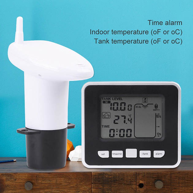 Jual Ultrasonic Wireless Water Tank Meter With Temperature Sensor TS ...