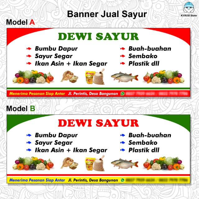 Jual Spanduk Toko Sayur Banner Jual Sembako Shopee Indonesia