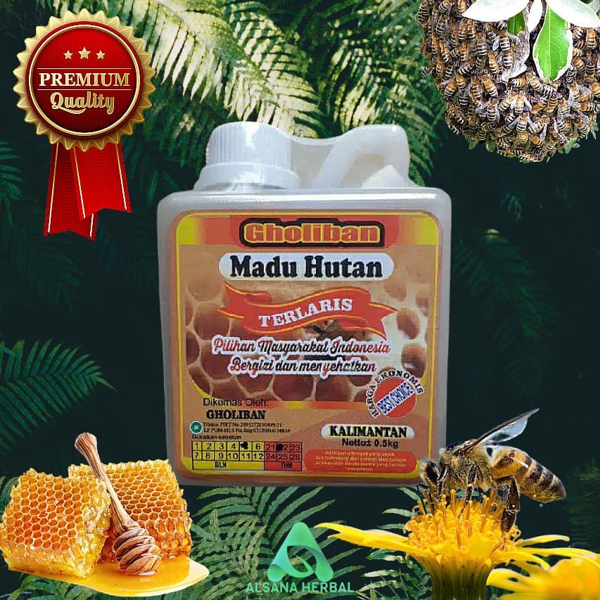 Jual Madu Hutan Kalimantan Gholiban 500 Gram Asli Original Botol Emboss Shopee Indonesia