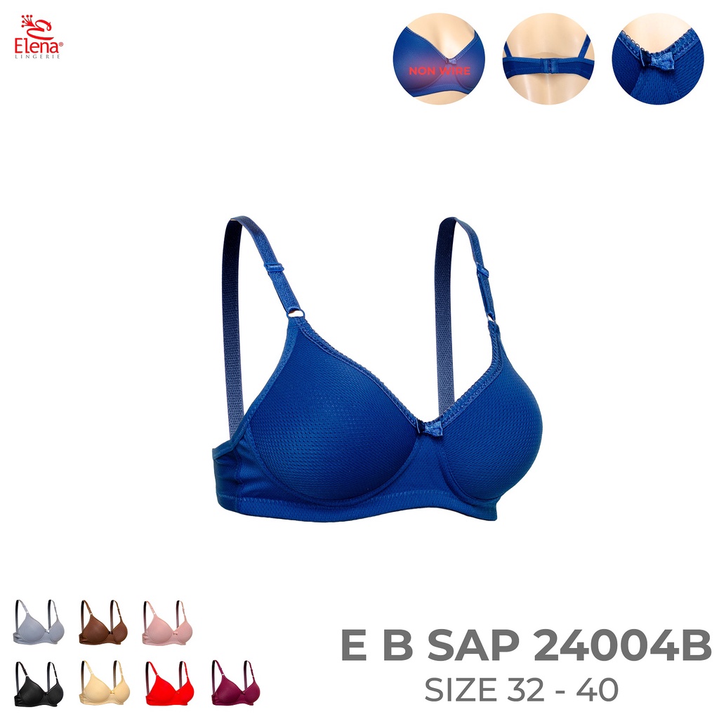 Jual Elena E 24004 Bra Tanpa Kawat Busa Tipis Cup B Kait 2 Pori Bh ...