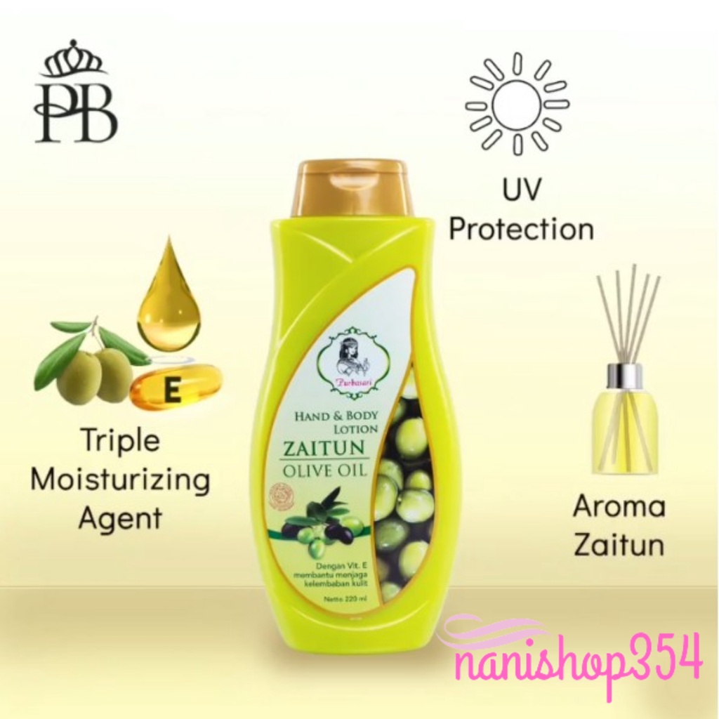 Jual PURBASARI HAND & BODY LATION ZAITUN OLIVE OIL 220 ml Shopee
