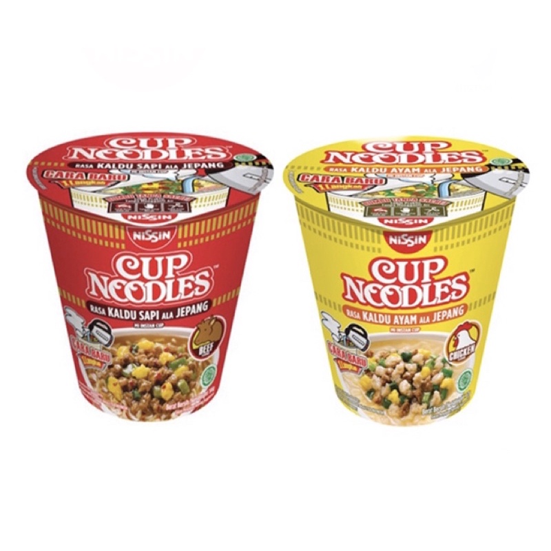 Jual Nissin Cup Noodle Kaldu Sapi Kaldu Ayam Ala Jepang Shopee Indonesia