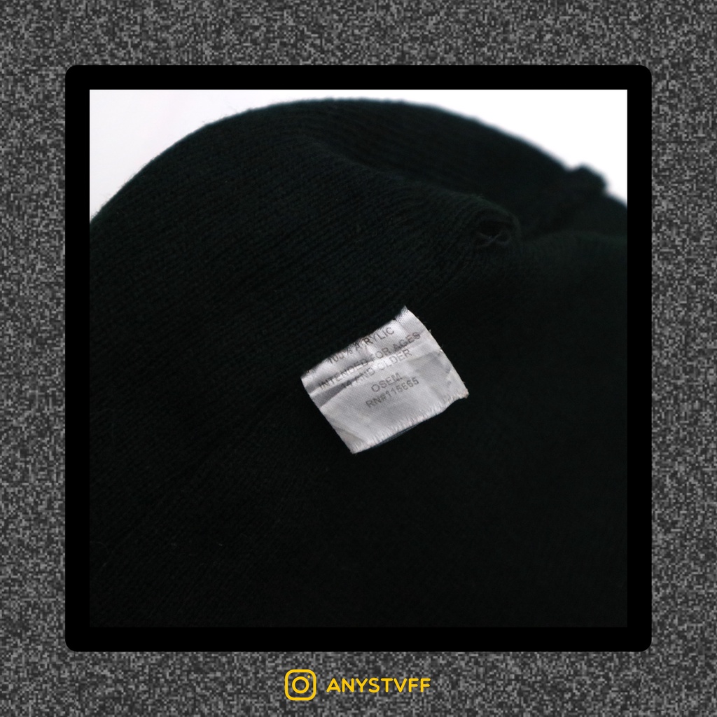 Jual Topi kupluk Dickies acrylic black beanie hitam second