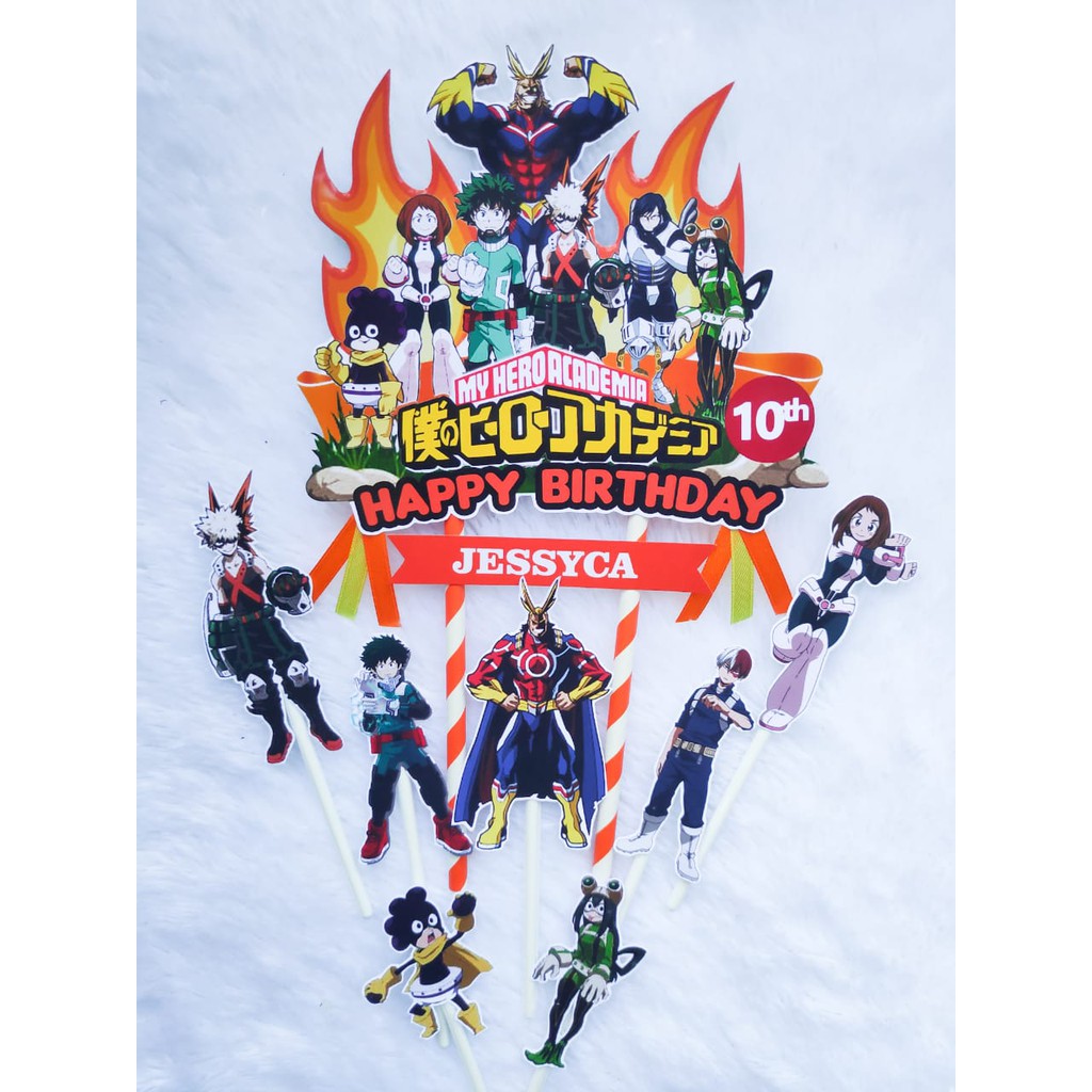 Jual CAKE TOPPER MY HERO ACADEMIA / TOPPER KUE HERO ACADEMIA / HIASAN ...