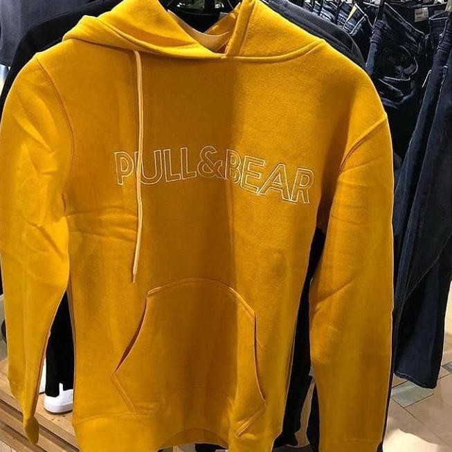 Hoodie pull and bear kuning sales