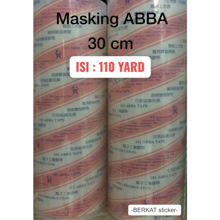 Jual TRANSFER / MASKING TAPE ABBA 30 cm x 110 yard LAMINASI CUTTING