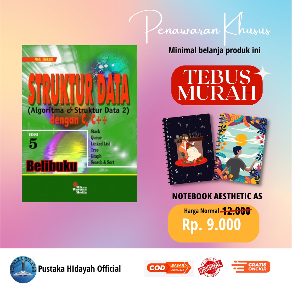 Jual Buku Struktur Data (Algoritma & Struktur Data 2) dengan C, C++ ...