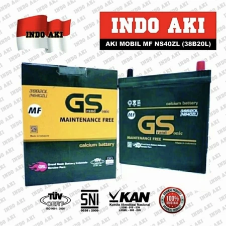 AKI MOBIL KERING MF NS40ZL HONDA JAZZ (GS MF NS40ZL)