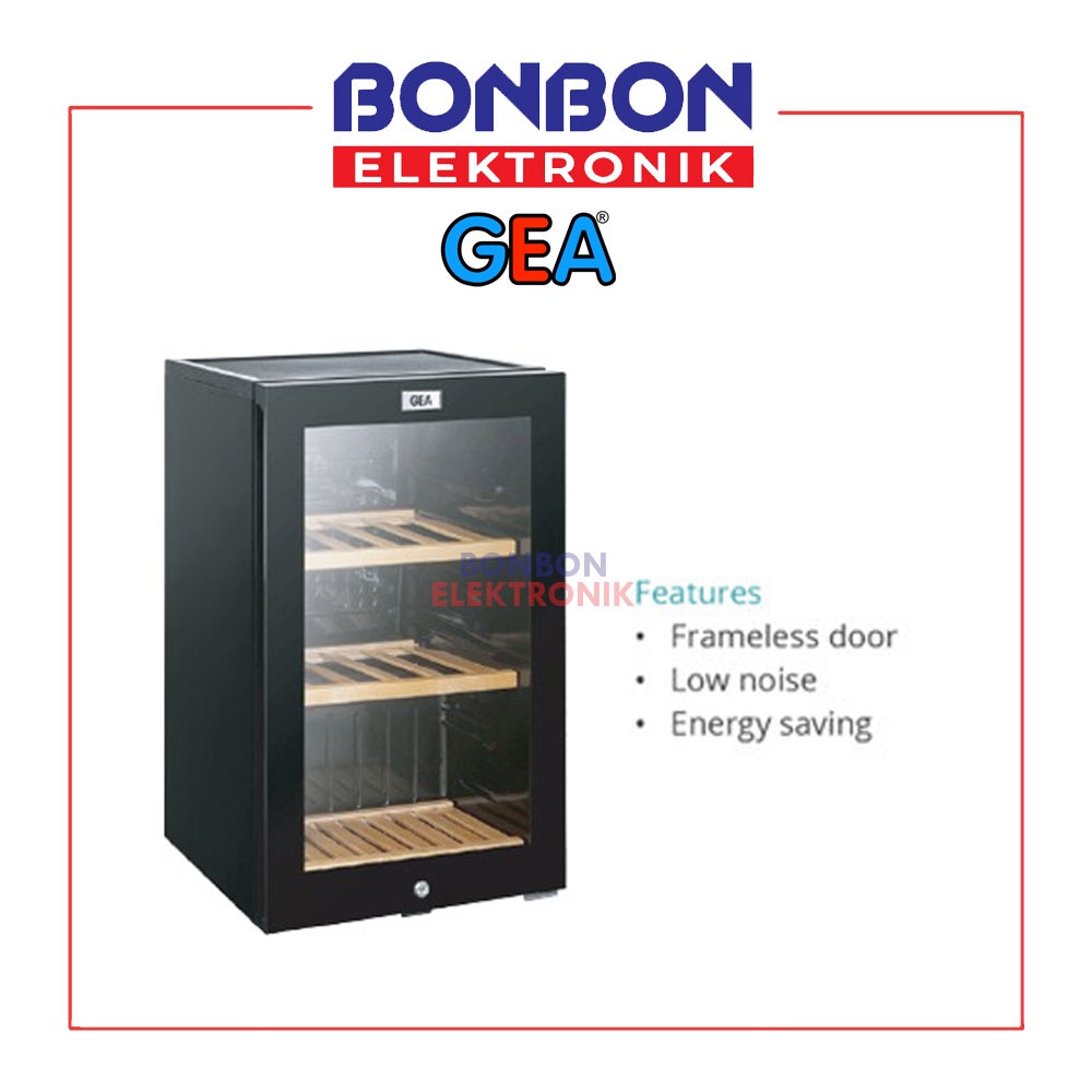 Jual GEA Wine Showcase Display Cooler XW85FD / Kulkas Wine XW 85 FD