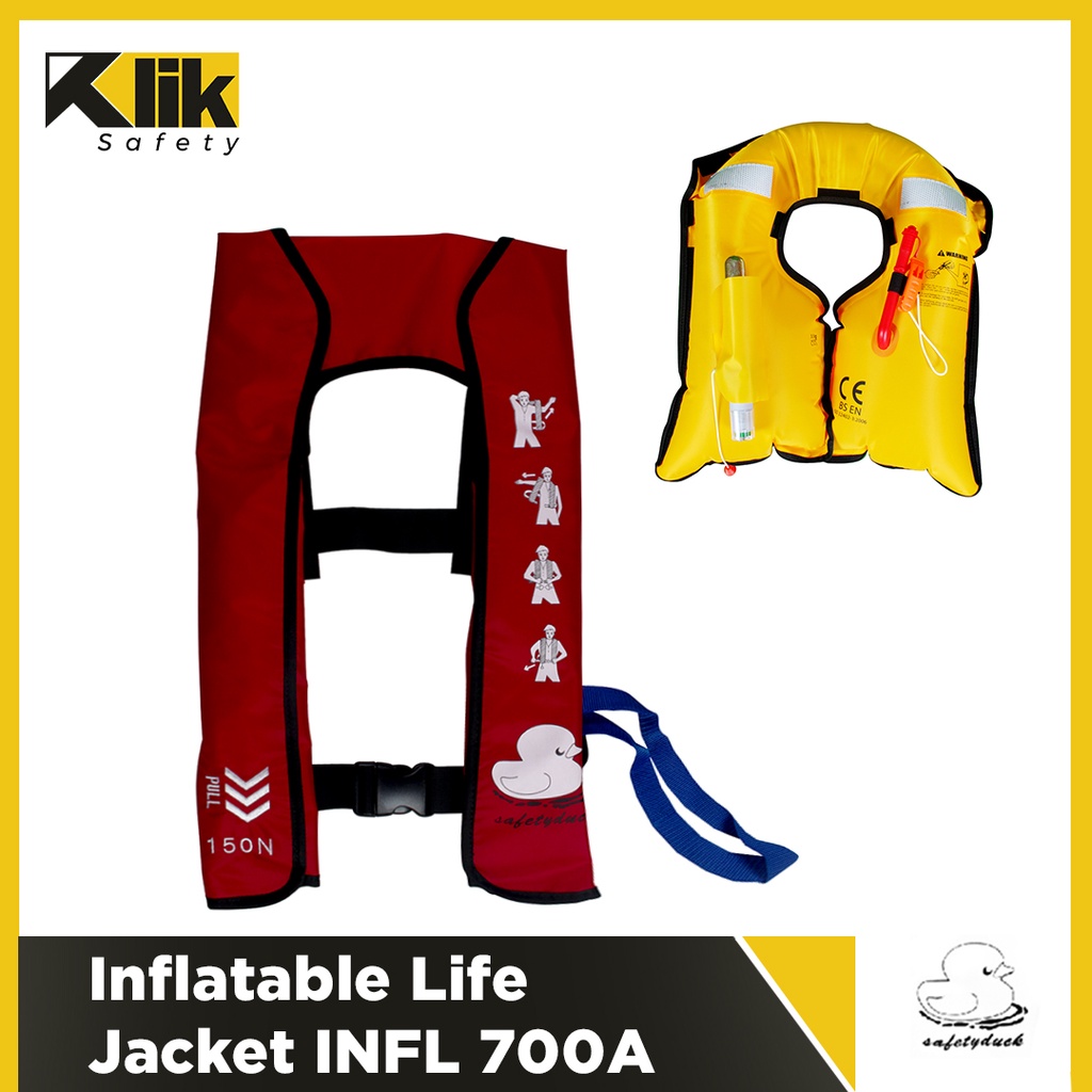 Jual Jaket Pelampung Safety Duck PFD Inflatable Auto Co2 150N Original ...