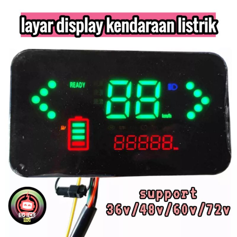 Jual layar lcd display sepeda listrik scooter listrik motor listrik