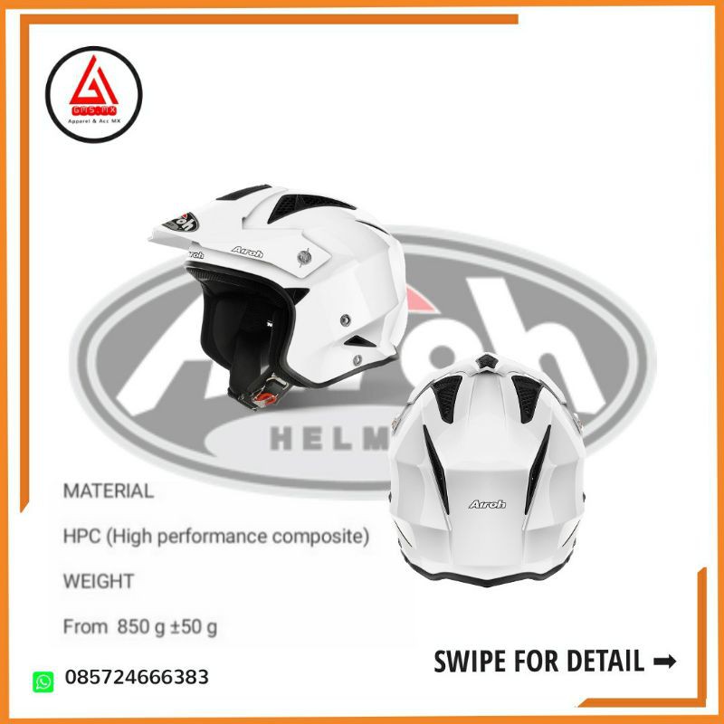 AIROH Casco TRR S KEEN Red Gloss, Casco Da Moto Cross E Enduro, Composito HPC, Omologato ECE 2205, Taglia XL, Rosso Lucido