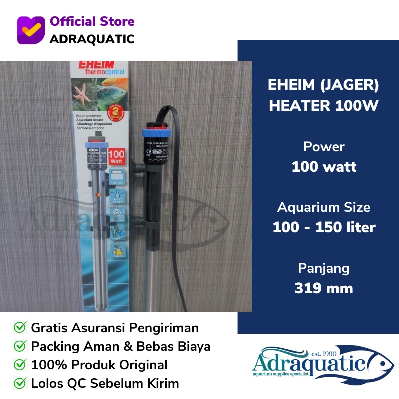 Jual EHEIM THERMOCONTROL HEATER 100W PEMANAS PENGHANGAT AIR AQUARIUM