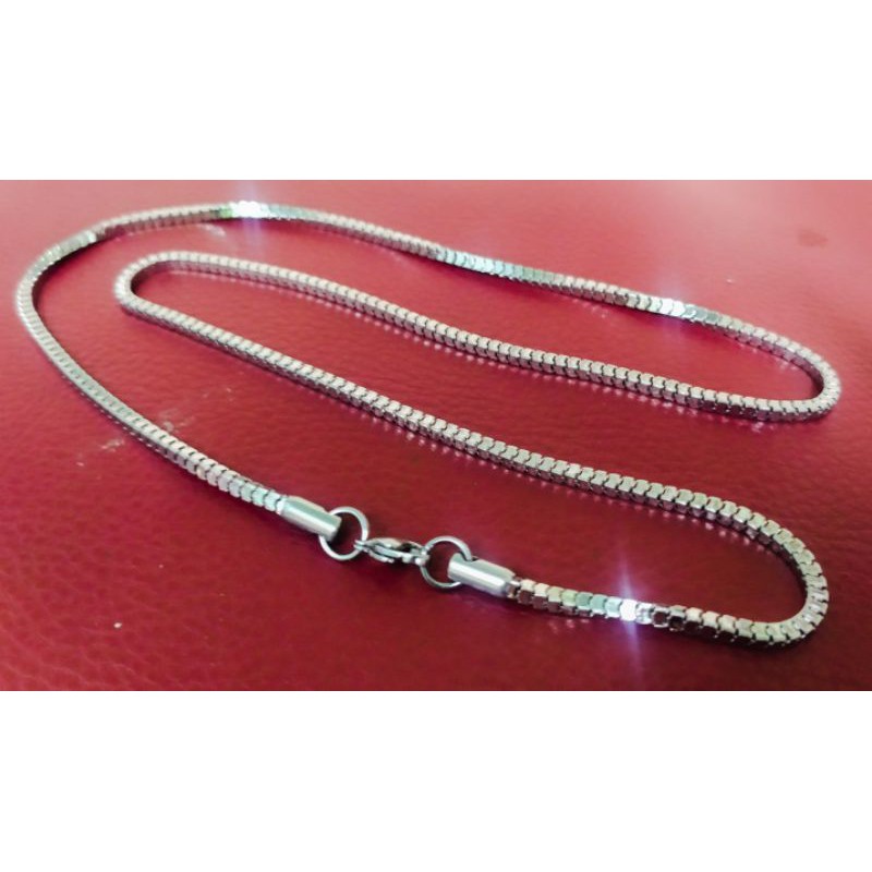 Jual Kalung Pria Wanita Titanium Milano Berlapis Silver Perak Shopee