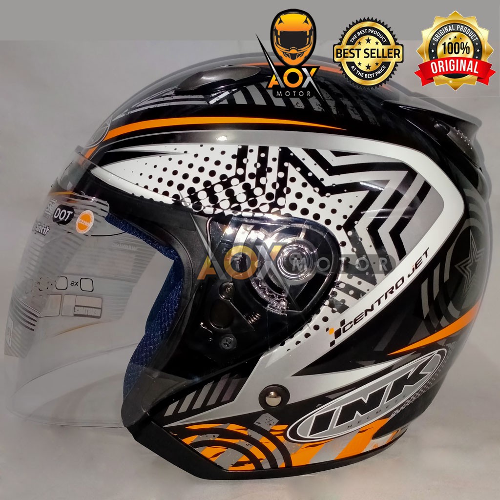 Jual Helm Original Ink Centro Jet Motif Half Face Ongkir Kg