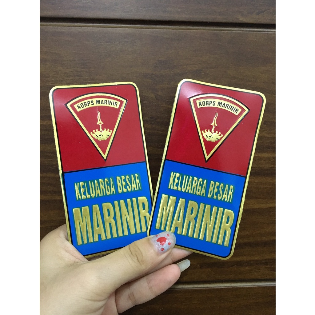 Jual Sticker Plat Marinir (Segitiga) - Stiker Marinir- Sticker Marinir ...