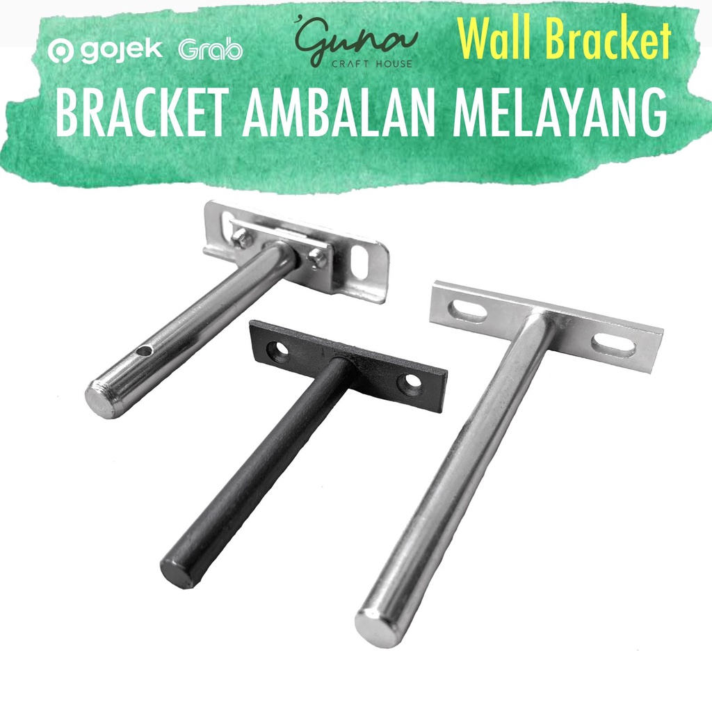 Jual Bracket Ambalan Melayang Floating Shelf Mounting Penyangga Rak Dinding Besi Penyangga