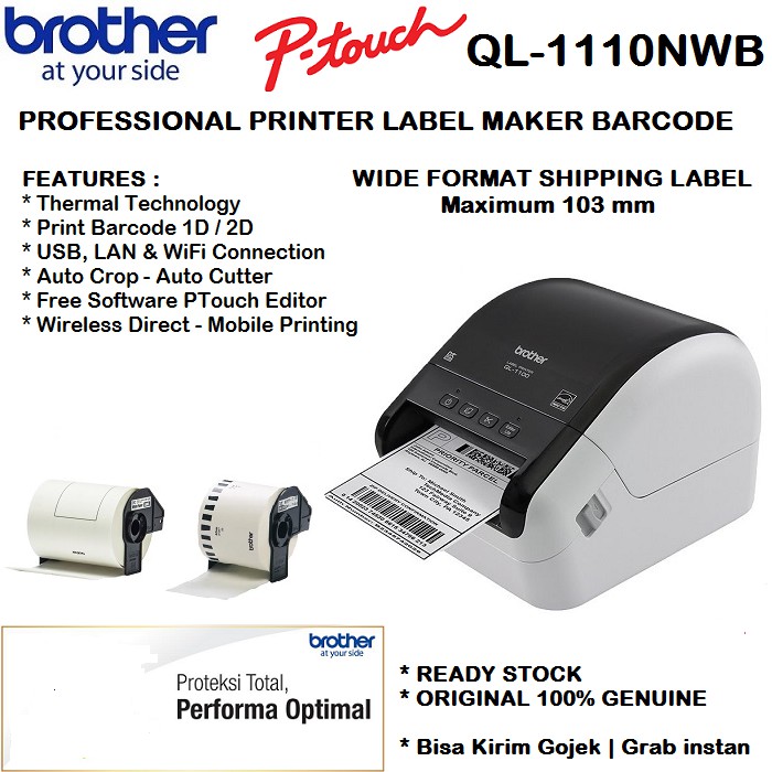 Jual Brother PTouch QL1110NWB Label Printer Shopee Indonesia