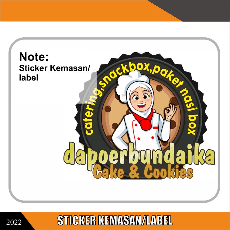 Jual Cetak Stiker Custom Label Kemasan Makanan Print Sticker And Cut Langsung Tempel Shopee 3702