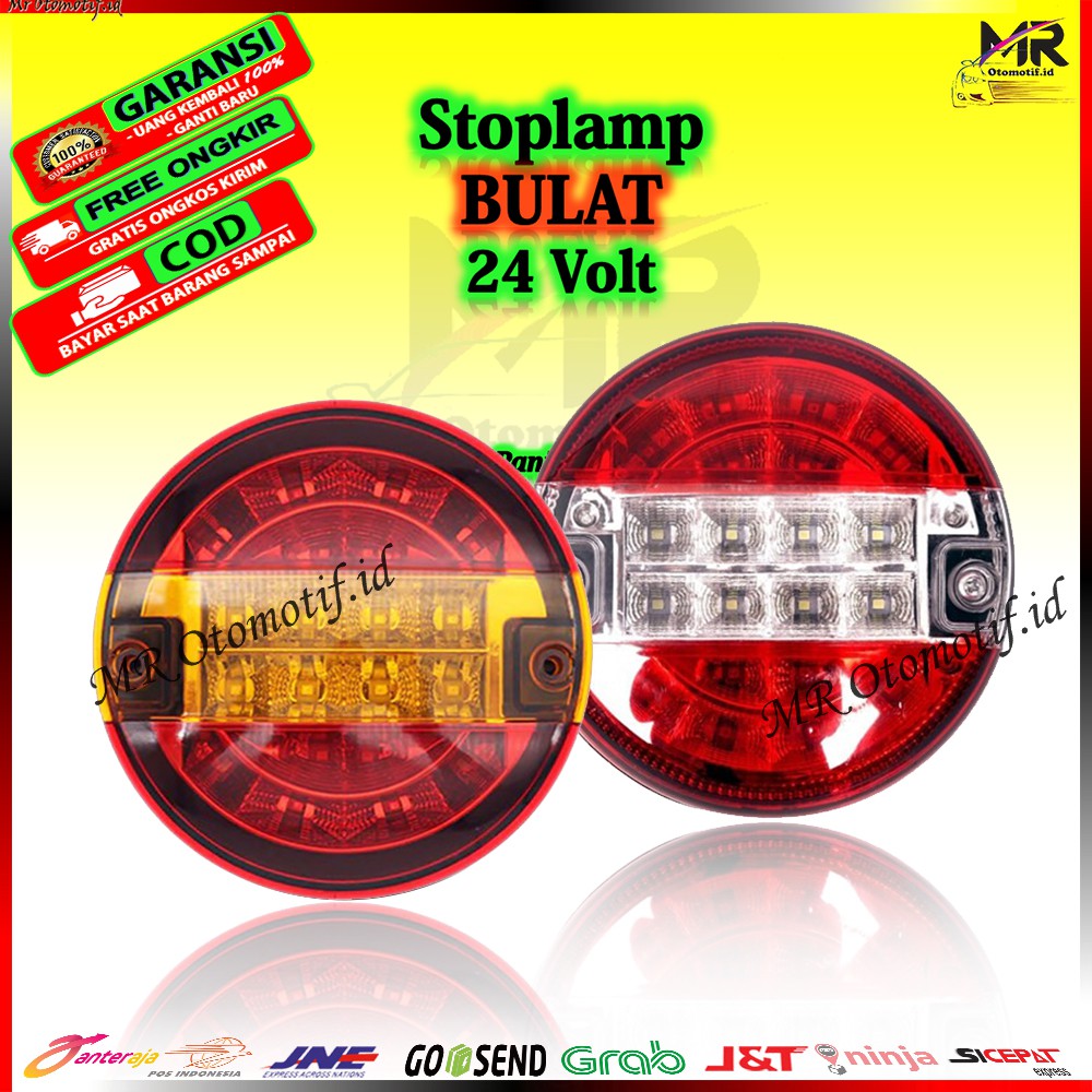 Jual Lampu Variasi Rem Belakang Stop Lamp Stoplamp Led Bulat Mobil Truk Canter Hino Fuso V