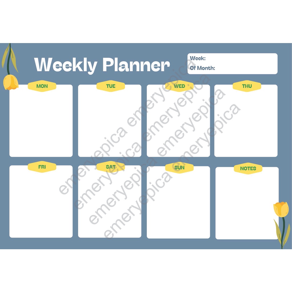 Jual Poster Weekly Planner ukuran A3 - murah | Shopee Indonesia