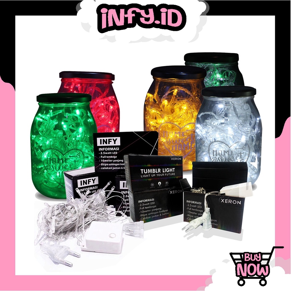 Jual INFY Lampu Hias/Lampu Tumbler/Lampu Tumblr 42LED 7.5 Meter LED Box ...