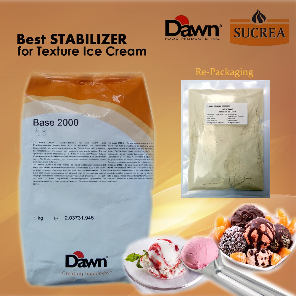 Jual Base 2000 stabilizer ice cream @ 100 gr | Shopee Indonesia