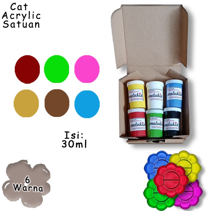 Jual Cat Lukis Akrilik Metalik Warna Gold & Silver / Acrylic Paint