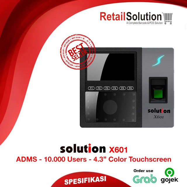 Jual Mesin Absensi Fingerprint Wajah ADMS - Solution X601 / X-601 / X ...