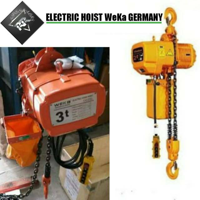 Jual ELECTRIC CHAIN HOIST 3 ton x 6 meter WeKa (OPT) Katrol Elektrik ...