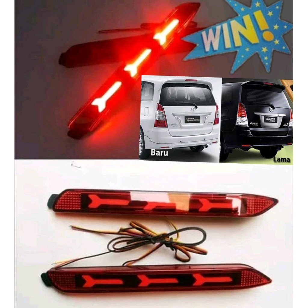 Jual Lampu Bumper Reflektor Toyota Innova 2005-2015 Model Lamborghini ...