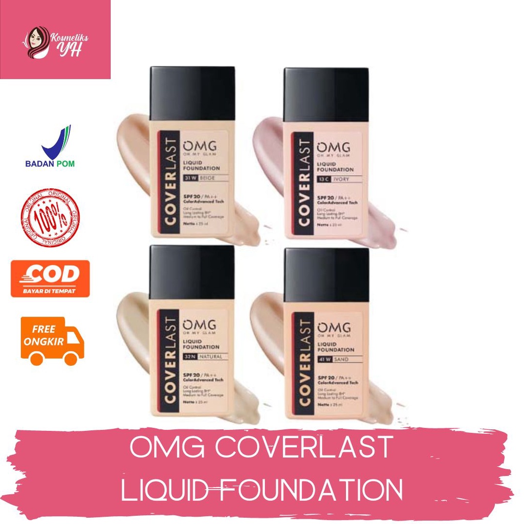 Jual OMG FOUNDATION FONDATION MAKE UP FLAWLESS FULL COVERAGE UNTUK