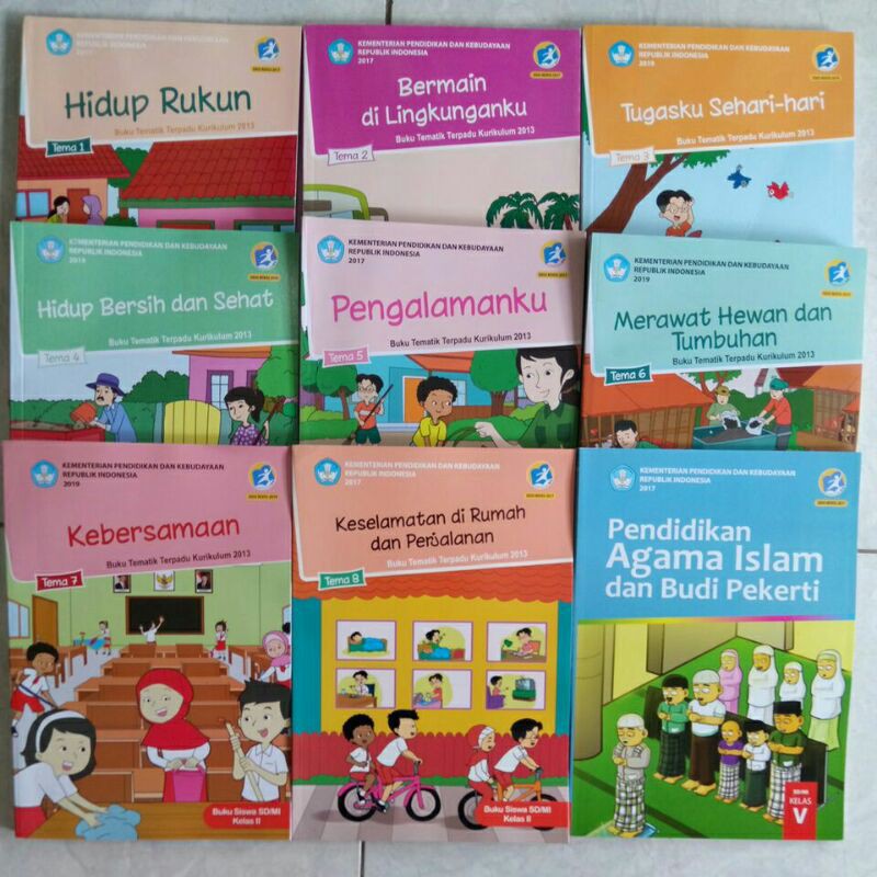Jual Kelas 2 SD Buku tematik terpadu kurikulum 2013 tema 1, 2, 3, 4, 5 ...