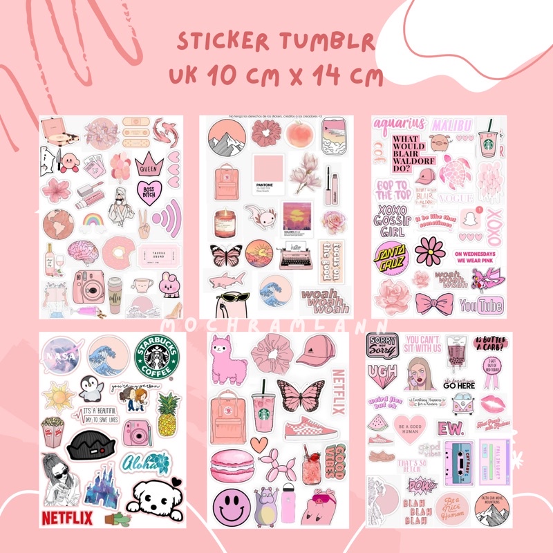 Jual NEW KATALOG ! STICKER TUMBLR AESTHETIC/ STIKER JURNAL/ STIKER CASE ...