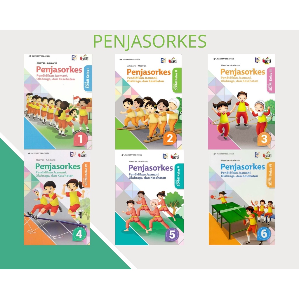 Jual BUKU PENJASORKES PJOK SD ERLANGGA KELAS 1 2 3 4 5 6 PENJASKES ...