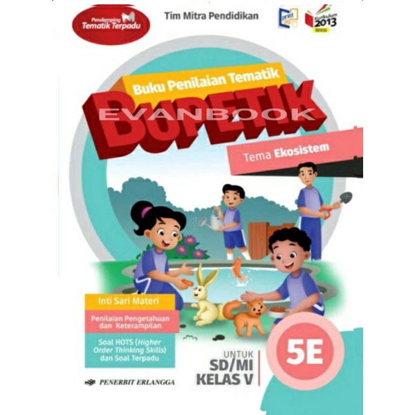 Jual Buku Bupetik Kelas 5 SD 5E K13 Revisi Erlangga Original Penilaian ...