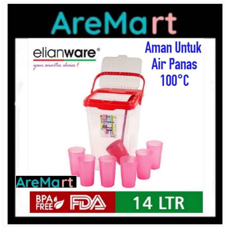 Jual ELIANWARE water container with dipper 14L Elianware tempat air ...
